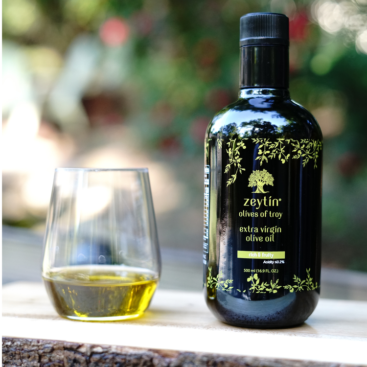 Extra Virgin Olive Oil 500ml - Rich & Fruity (Medium-Robust) - Zeytin - Olives of Troy