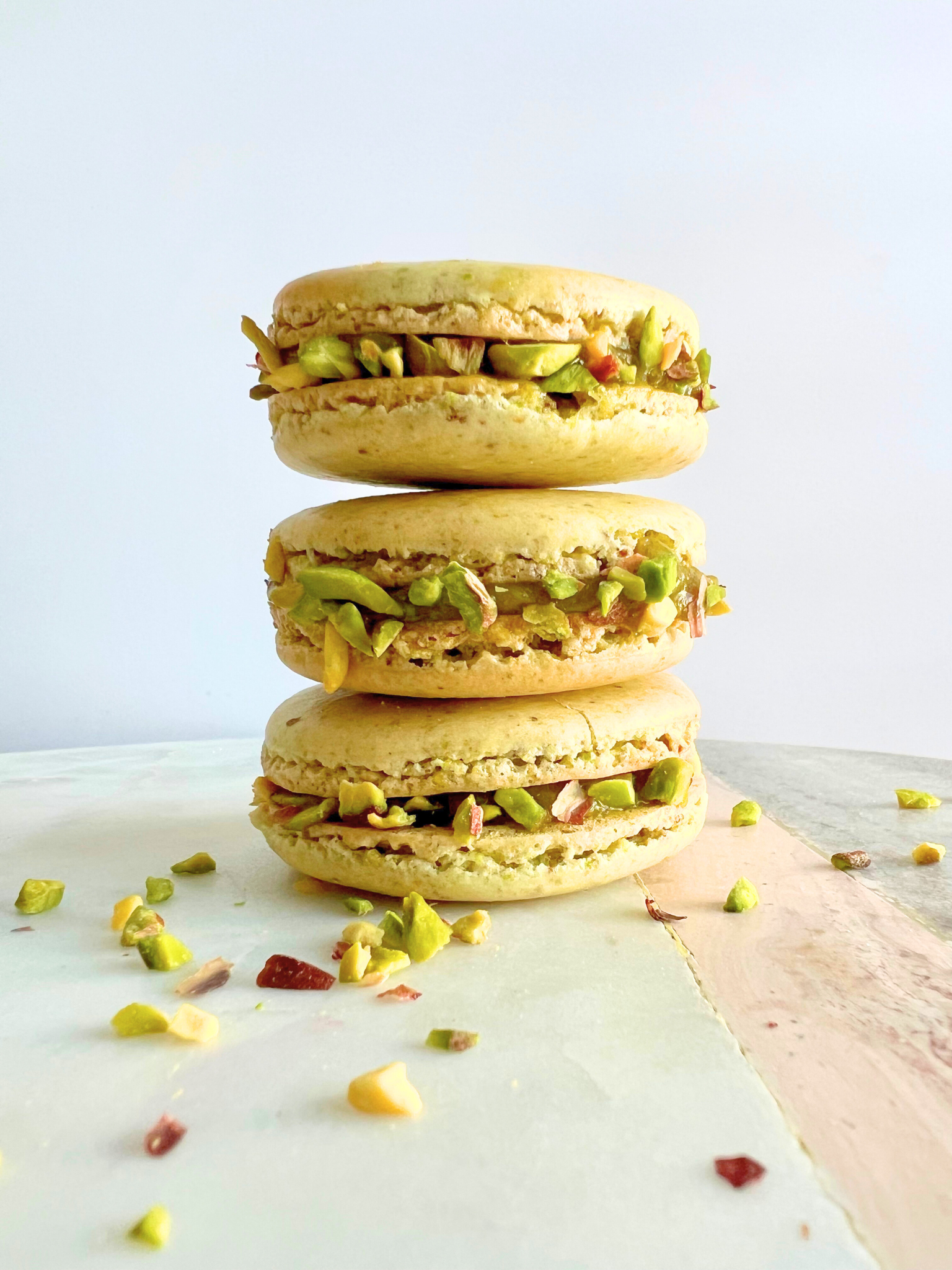 Posh Pistachio Macarons