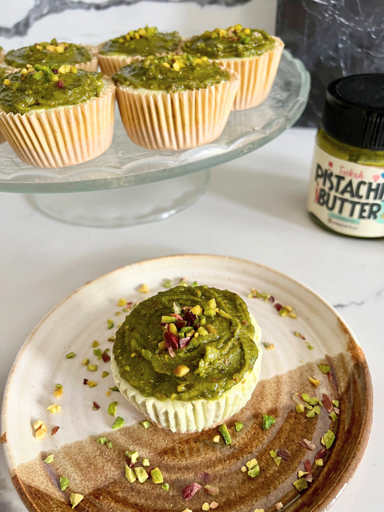 No-Bake Mini Pistachio Cheesecake