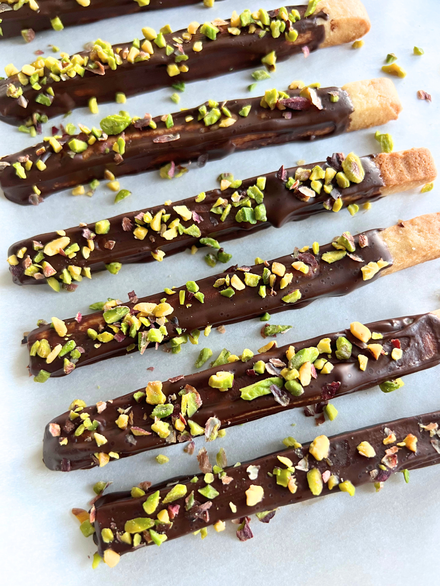 Pistachio Pocky Cookies