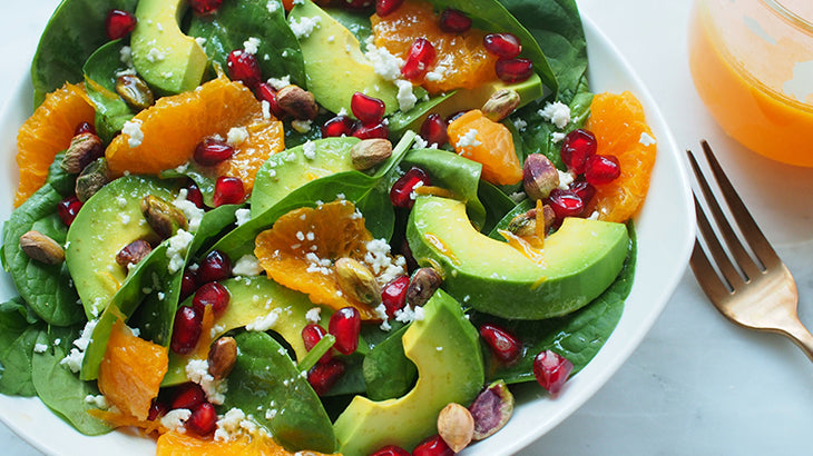 Fruit + Veggie Salad with Pistachio Vinaigrette