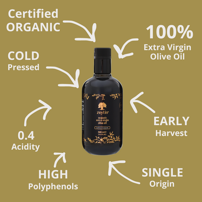 Organic Extra Virgin Olive Oil 500ml - Buttery &amp; Smooth (Mild)