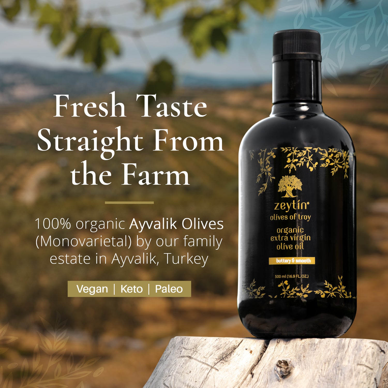 Organic Extra Virgin Olive Oil 500ml - Buttery &amp; Smooth (Mild)