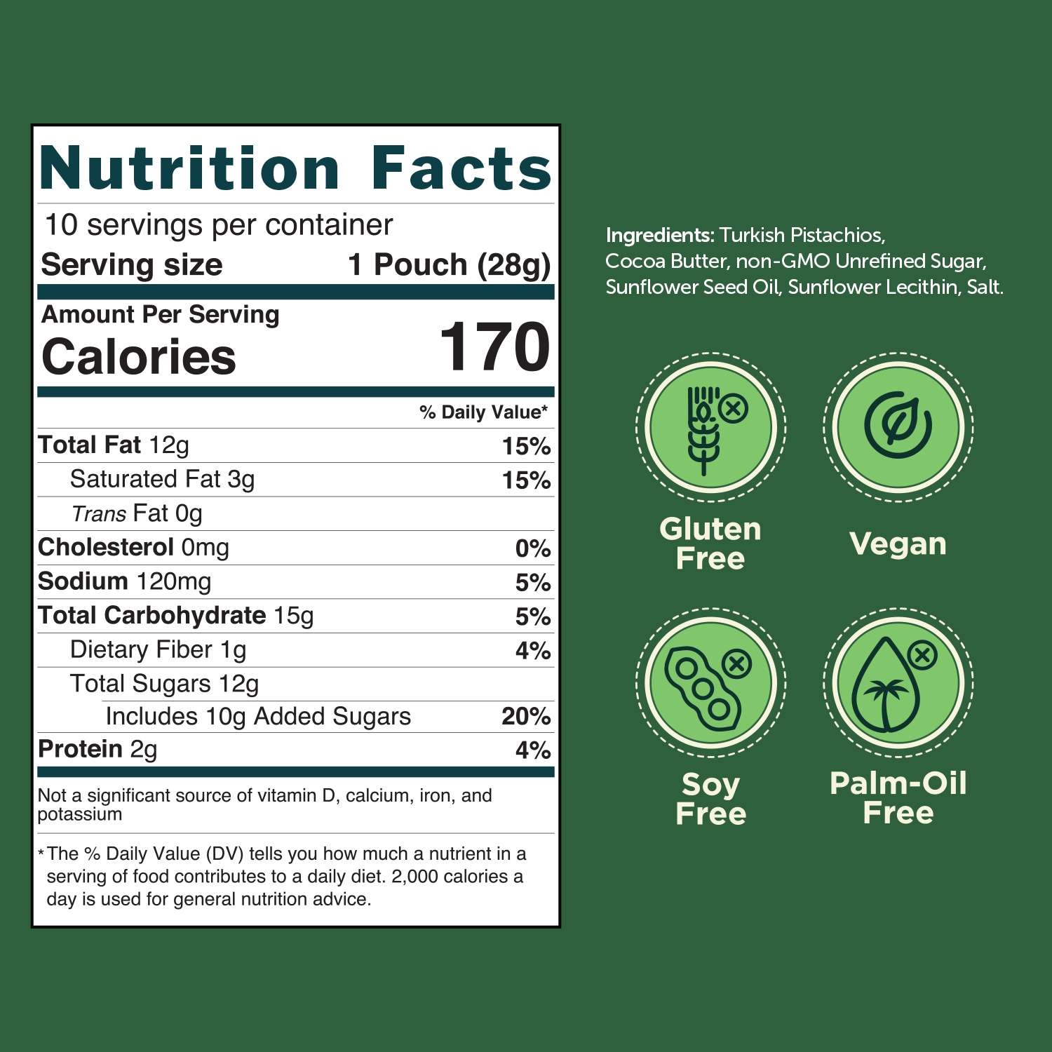 Vegan Pistachio Cream - Single Serve Pouches (10oz)