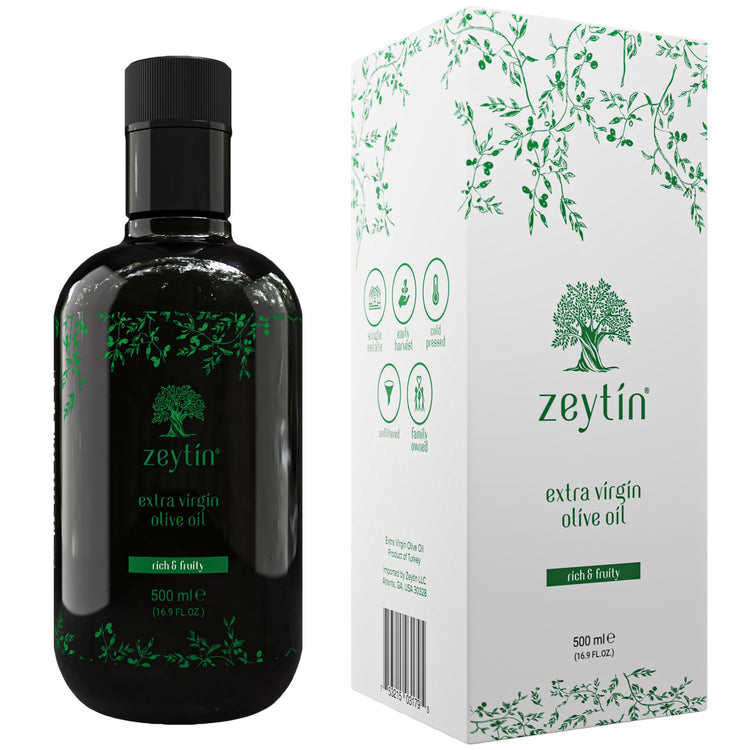 Extra Virgin Olive Oil 500ml - Rich & Fruity (Medium-Robust) - Zeytin - Olives of Troy
